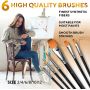 24colors 38ml acrylic paints tube with 6 nylon brushes acrylic colors for painting