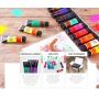 acrylic professional painting artists acrylic paint art ranger 24colors 30ml for canvas, wood, fabric