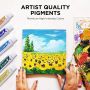 professional 24 colour acrylic paints set 12ml with brushes paints acrylic art in paint colour tube