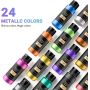 24 vivid metallic acrylic paint set colors professional paints acrylic for artist and student