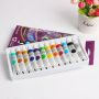 12 ml artist acrylic paint 12colors alu tube acrylic paint set for artist basic acrylic paint set