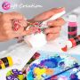 art supply 24pcs wood box easel acrylic painting set with wood palette for kids