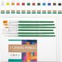 artist painting set 12ml colors paint supplies with 3 Canvas Panels, 6 Brushes & Wooden Knife for art set painting
