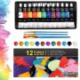 22ml acrylic paint set 12colors folk art acrylic paint cloth, canvas, rock painting