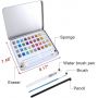 35colors glitter watercolor painting colors watercolor with sponge and brush for painting