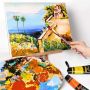 supplying for superior quality wholesale 10color 120ml acrylic artist paint set with 3 brushes