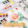artist watercolors 24 colouring paint with 1 Water Brush Pen and 1 Removable Palette