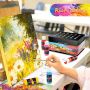 24colors art acrylic paint tubes set for kids