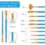 30 colors 12ml with 10 brushes & 3 Painting Canvas 1 Paint Knife Palette Sponge, non-toxic acrylic paint set for artists