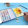 35colors glitter watercolor painting colors watercolor with sponge and brush for painting