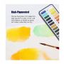 24colors solid watercolor paint set in box for art