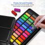 hot selling 36colors artist solid watercolor paint kit for watercolor painting with brush pen and line pen