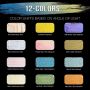 hot sale 12pcs 75ml alu tube acrylic paint