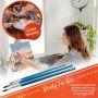 art supplies 75ml tubes vivid colors acrylic paint set with 3 brushes for beginners, students or artists,