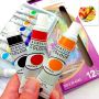 12 colors professional craft kit 12 ml acrylic paint set with 6 brushes and palette