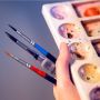 32colors 12ml watercolor paint set with a palette tray and paint brush for artist