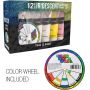 hot sale 12pcs 75ml alu tube acrylic paint