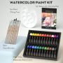 watercolour paint set 24 watercolor colors water painting set with brushes,paper,Palette, Color Wheel for Artists, Adult