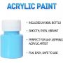 art 22ml rich pigment 20 colors acrylic paint with 3 Brushes, 1 Palette and 1 Plastic Box for artists painting