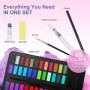 in watercolor tin box water color paint set with Brushes, Pencil, Sponge, Pen, and others paint supplies