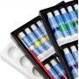 32colors 12ml watercolor paint set with a palette tray and paint brush for artist