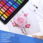 hot selling 36colors artist solid watercolor paint kit for watercolor painting with brush pen and line pen