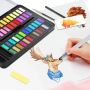 in watercolor tin box water color paint set with Brushes, Pencil, Sponge, Pen, and others paint supplies