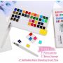 watercolor paint set 48 color paint with 2 water brush pens for artist and children solid watercolor