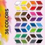 36 watercolor paint set portable travel water color paint set with water brushes