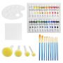 Wholesale DIY Doodle Art Crafts with Brushes Set 12ML 24 Colours Acrylic Paint Tubes