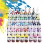 Neon Textile Black Light Acrylic Paints Glow Magic Fabric UV Paint Set