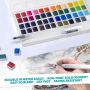 high quality multi colors watercolor paint set with 15 Paper Pads 3 Water Brush Pens Palette and Sponge