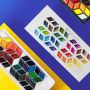 36 watercolor paint set portable travel water color paint set with water brushes