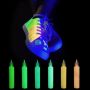 KHY Low Odor UV Blacklight Reactive Fluorescent Neon Glow Acrylic Paints for Canvas