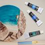 Art Supplies 24 Colors Non-toxic for Canvas Painting Acrylic Paint Artist Set