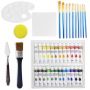 Non Toxic & Vibrant Colors Rich Pigments Non Fading Acrylic Paint Set For Artist Canvas Painting