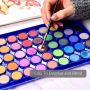 artist 48 colors portable solid watercolor paint cakes travel pocket set watercolor painting for drawing