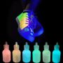 Neon Textile Black Light Acrylic Paints Glow Magic Fabric UV Paint Set