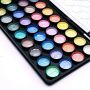 36 metallic color portable lightweight watercolor paint set with 1 brush