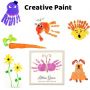 DIY Crafts Painting 6 Bright Colors Non-Toxic Washable Finger Paint for Toddlers