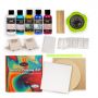 hottest factory wholesale full set Acrylic Pouring Kit- Includes Acrylic Paint, Pouring Medium, Silicone Oil, Tarps, Gloves