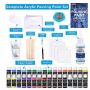 factory wholesale Acrylic Pouring Kit- Includes 4oz Acrylic Paint, Pouring Medium, Silicone Oil, Tarps, Gloves