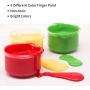 Custom DIY Crafts Painting 6 Bright Colors Non-Toxic Washable for Kids Finger Paint Set