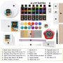 hottest factory wholesale full set Acrylic Pouring Kit- Includes Acrylic Paint, Pouring Medium, Silicone Oil, Tarps, Gloves