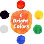 School Painting Supplies DIY Crafts 6 Bright Colors Washable Non Toxic Finger Paint Kids