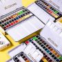 Superior 24/36/48 Solid Watercolor Paints Pigment With Water Brush Gift Pen For Painting Transparent Acuarela Art Supplies