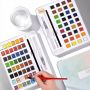 Fast delivery Non-Toxic 48 color watercolour palette paint pigments sample watercolor set solid