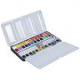 Professional suppliers 12 24 36 48 colors Solid Watercolor Paints Half Pans Pigment Set For Canvas Paper