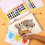 12 Colors watercolor paint set kids water colour watercolor artist solid water color with plastic box