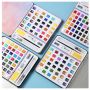 Fast delivery Non-Toxic 48 color watercolour palette paint pigments sample watercolor set solid